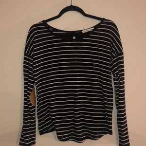 Blu Pepper striped top with patch elbows